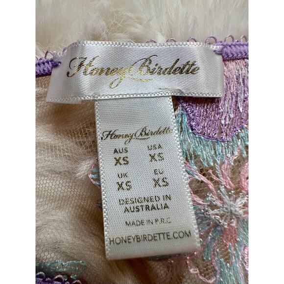 RARE🔥 Honey Birdette CHRISTINE💜 Unicorn Purple Lilac XS Thong - Picture 4 of 4